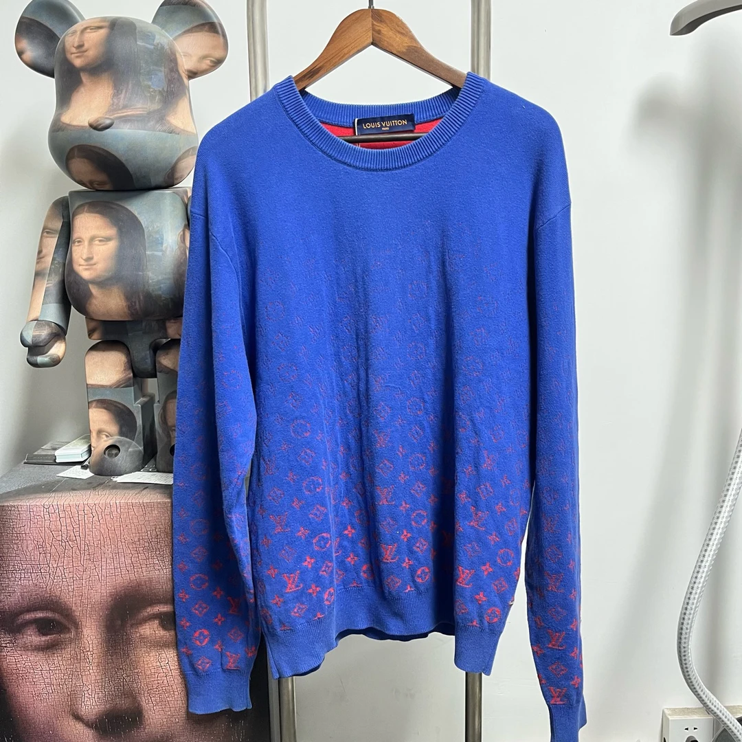 99新 LouisVuitton/路易威登 老花渐变毛衣M1030尺码XL长70胸围58