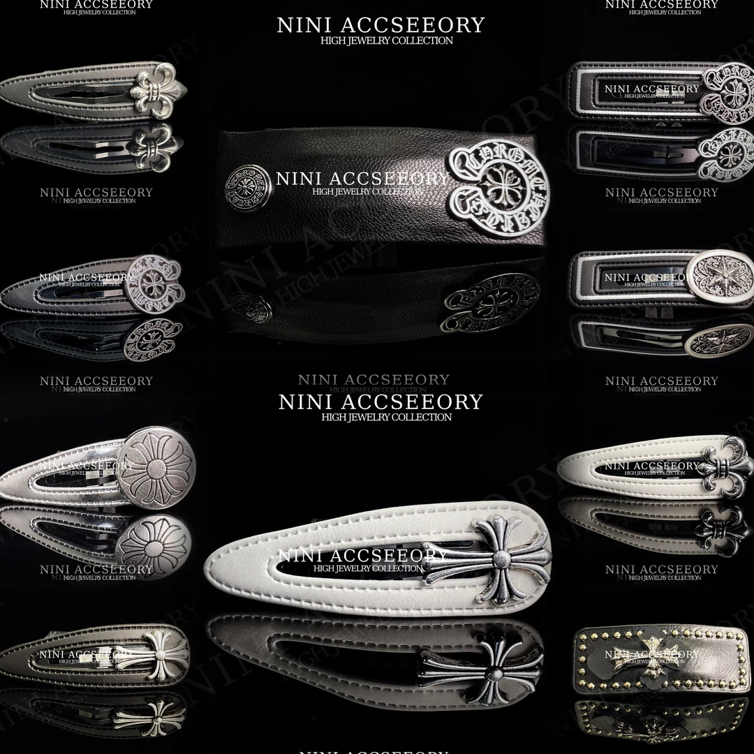 『黑皮辣妹』超好用潮奢甜酷y2k哥特暗黑系时尚侧边夹小众个性发夹