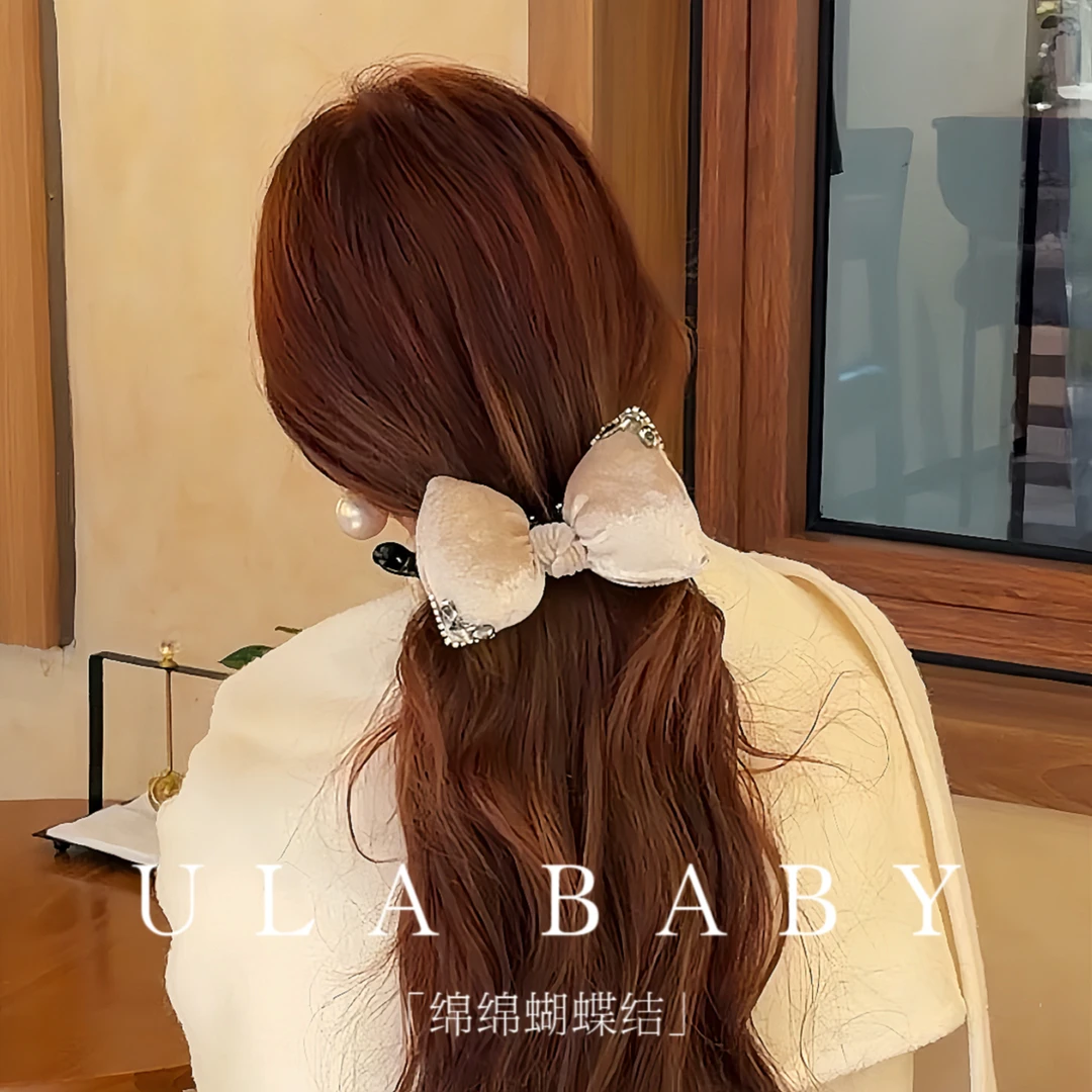 【喜儿ula】10-23-8「绵绵蝴蝶结」气质百搭立体蝴蝶结时尚香蕉夹