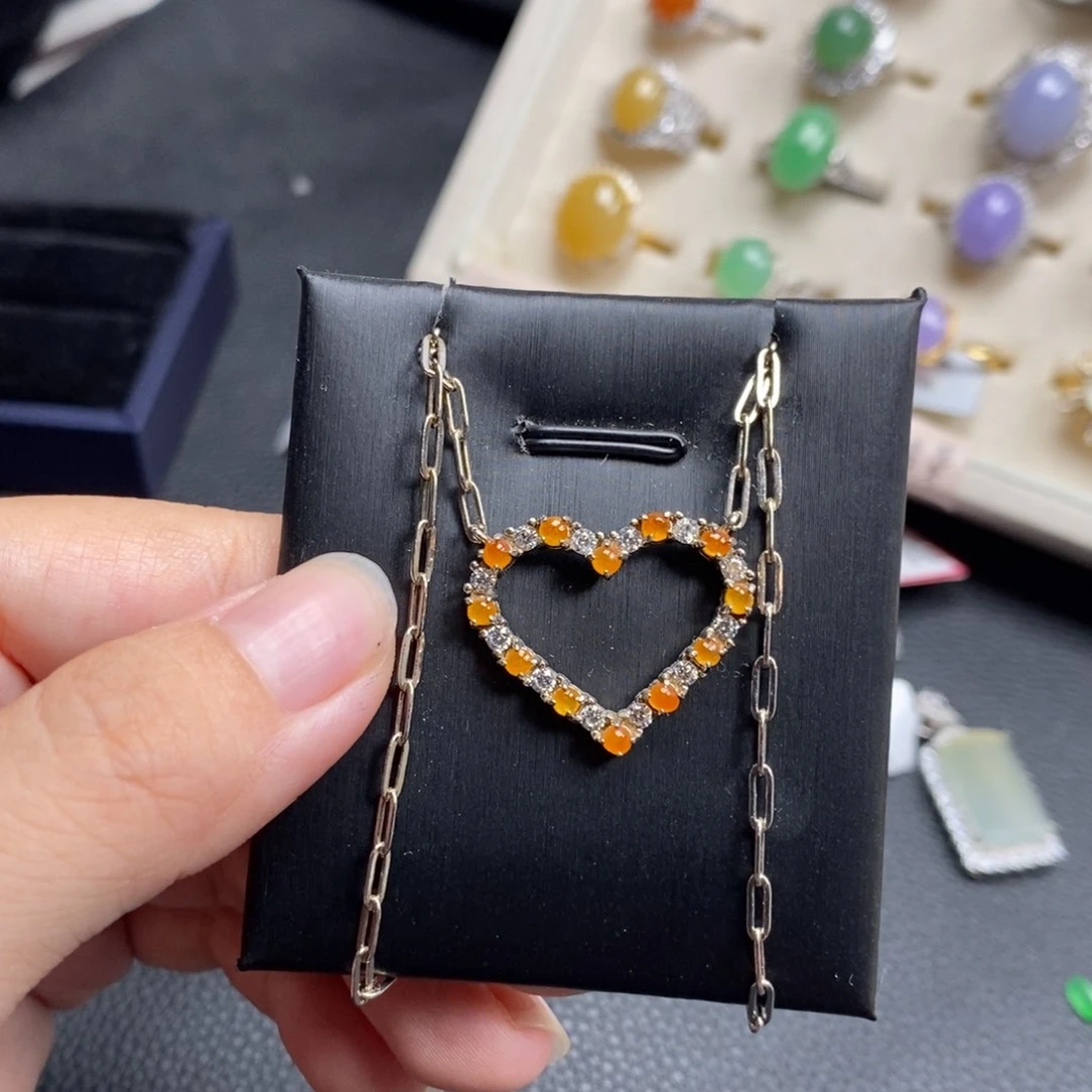 翡翠戒指银S925镶嵌