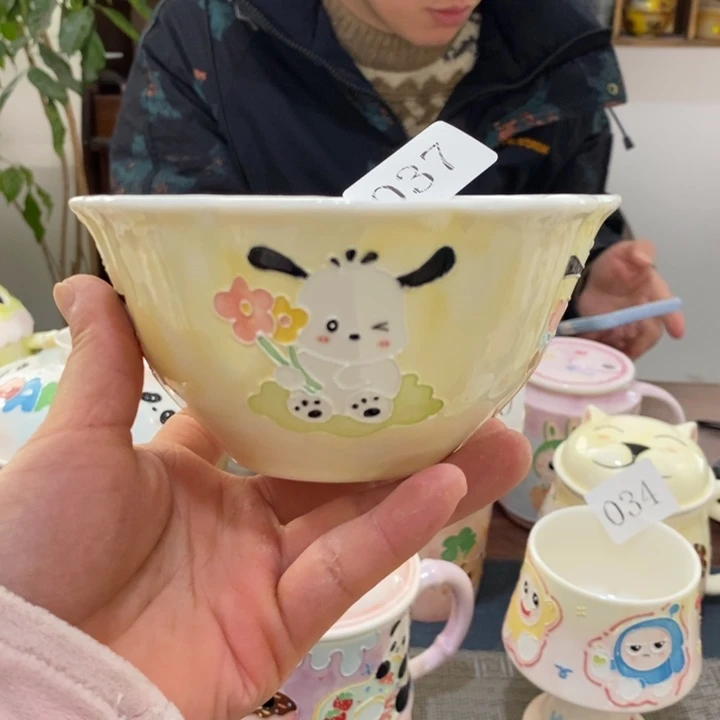 杯娜****夏景德镇釉下彩手绘
