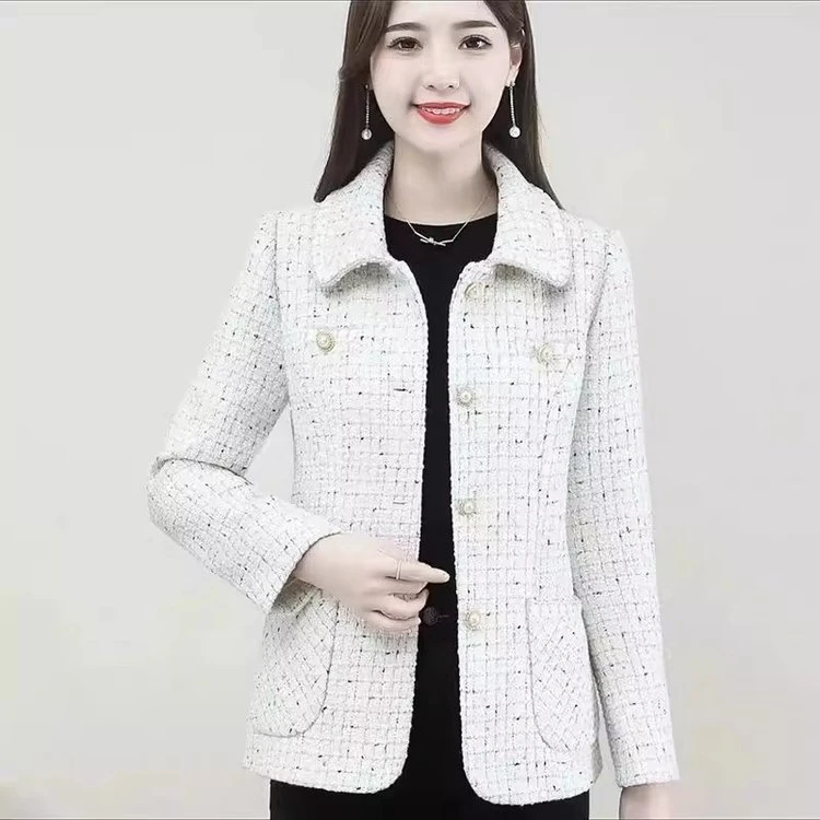 中年妈妈装春季新款时尚小香风西装外套女春秋款洋气百搭上衣开衫