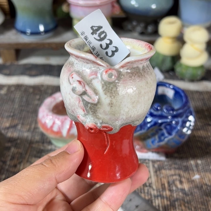 口5高8 手工花盆未满30运费到付