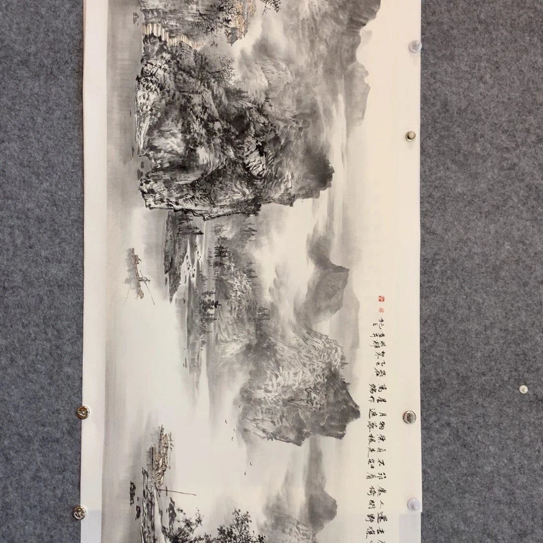 李***荣国画山水作品写意