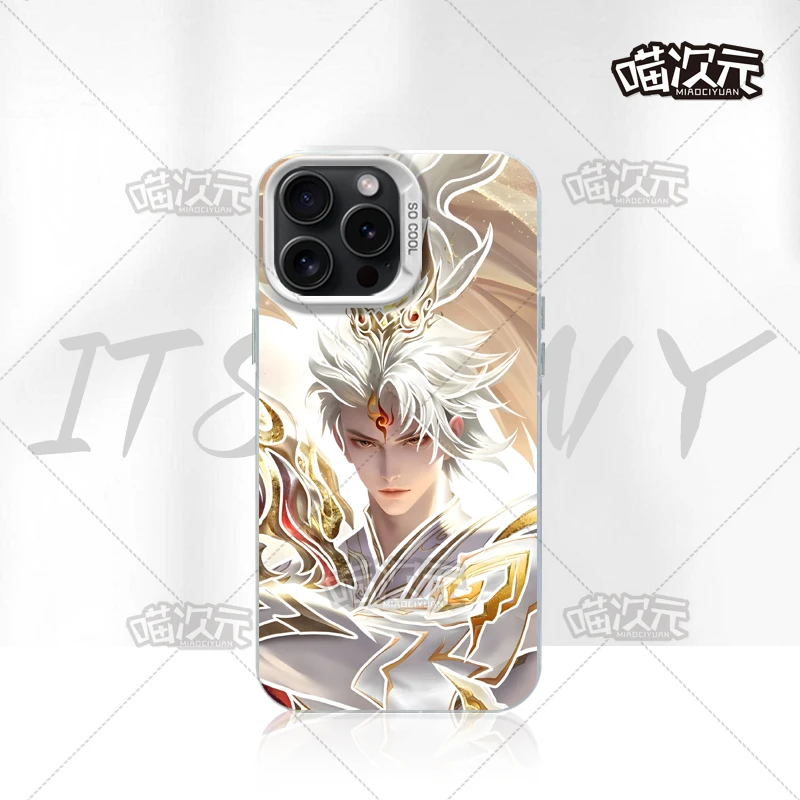 蛇年澜新款防指纹彩银适用动漫苹果16华为一加12小米手机防摔壳