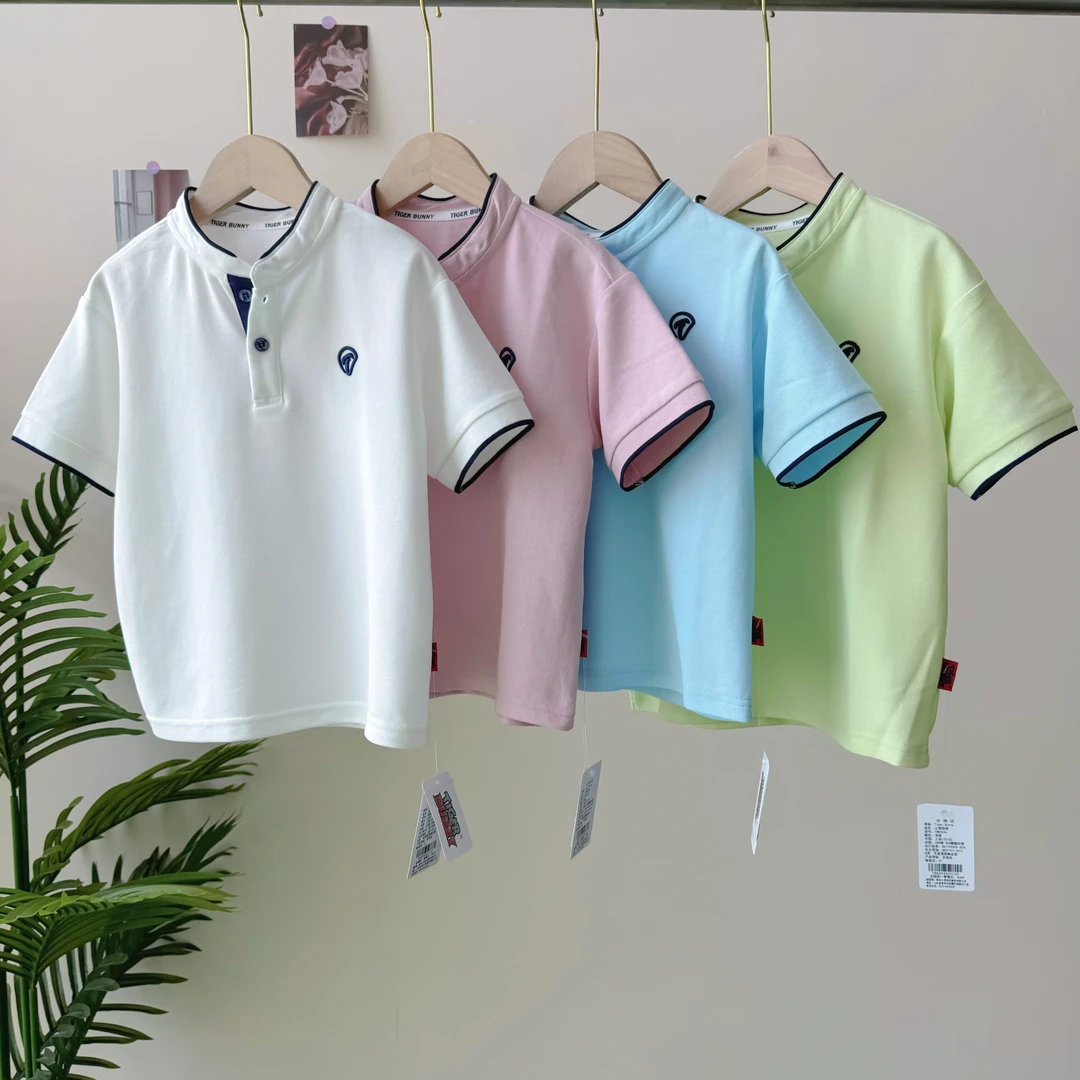 儿童POLO衫2025年夏季新款男童薄款短袖中大童休闲时尚T桖546