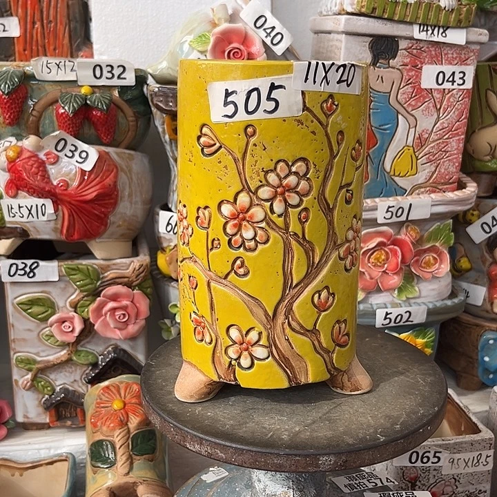 粗陶材质多肉花盆