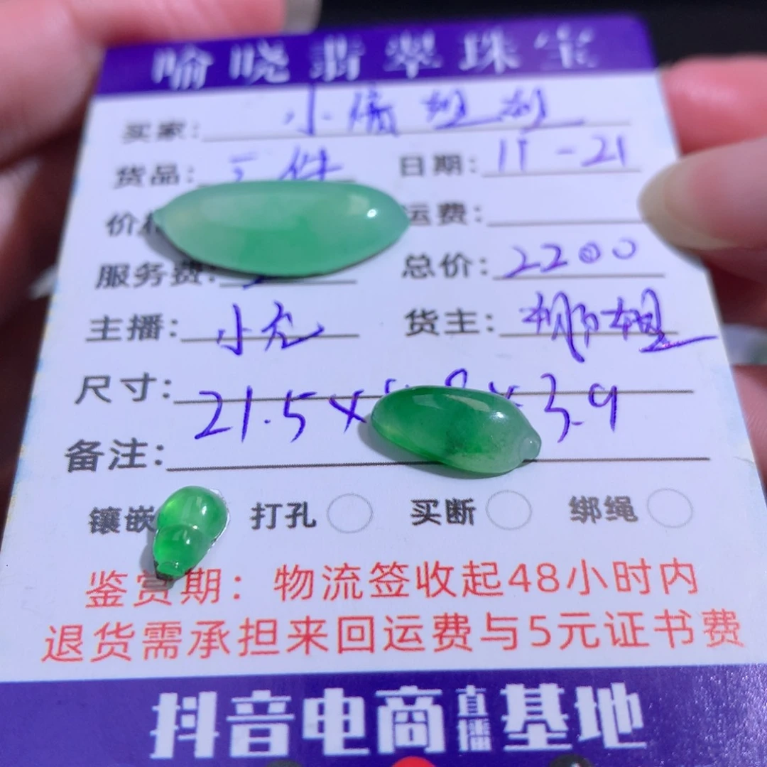 颈饰未镶嵌翡翠小****
