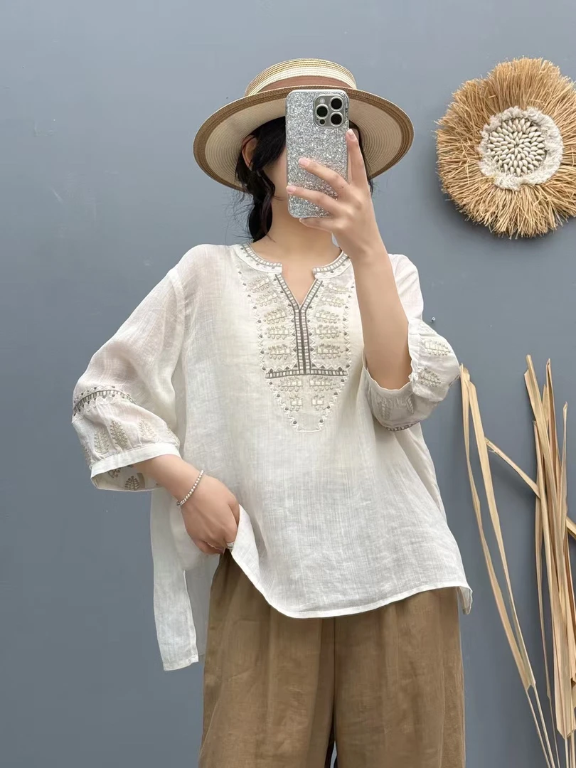 59元苎麻小衫（01-200）上衣复合链接，按编码下单