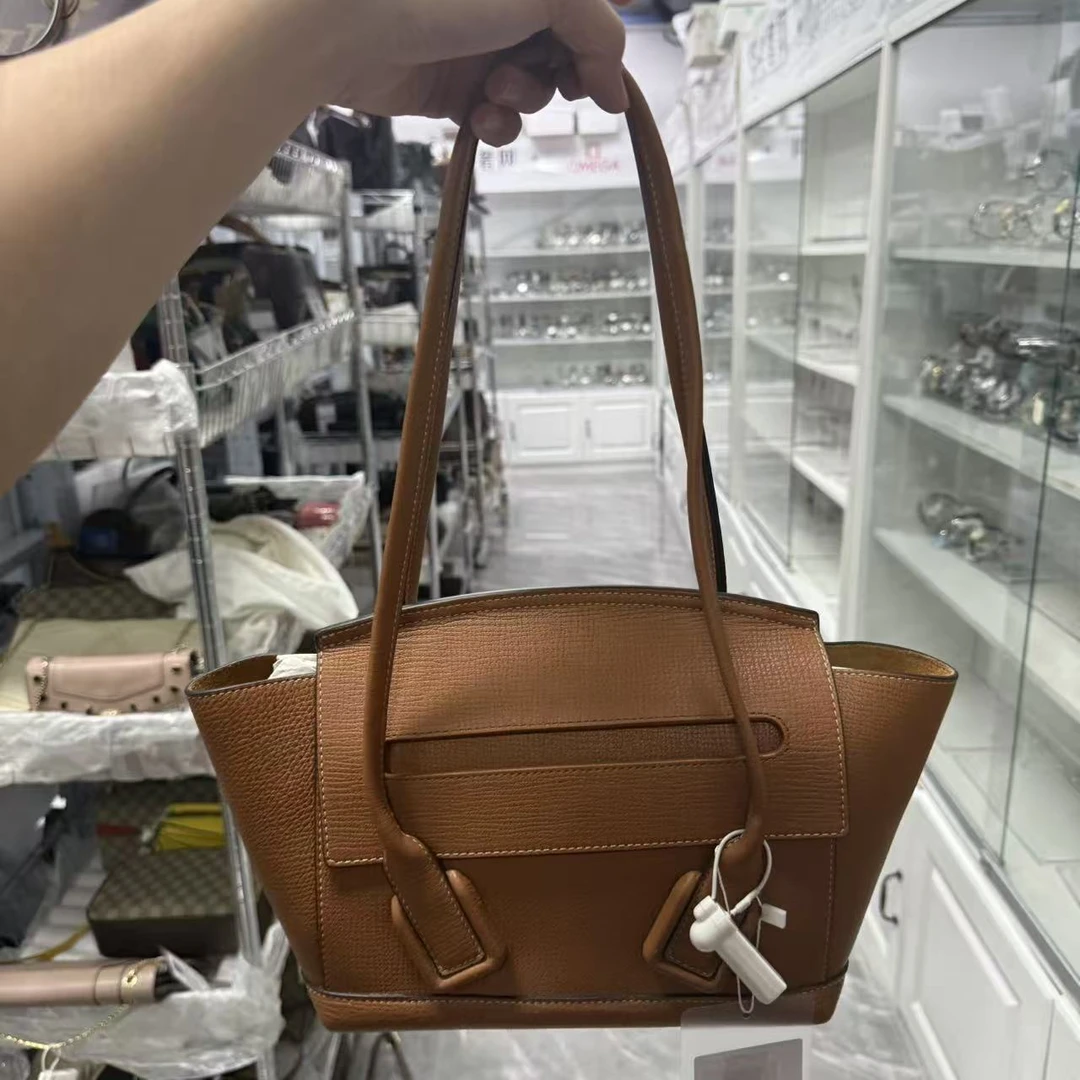 95新 BOTTEGA VENETA/葆蝶家 【安则专属】棕色arco托特包