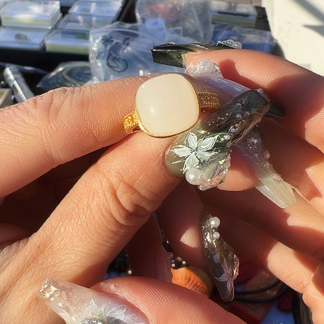 和田玉戒指未镶嵌啊啊啊啊啊