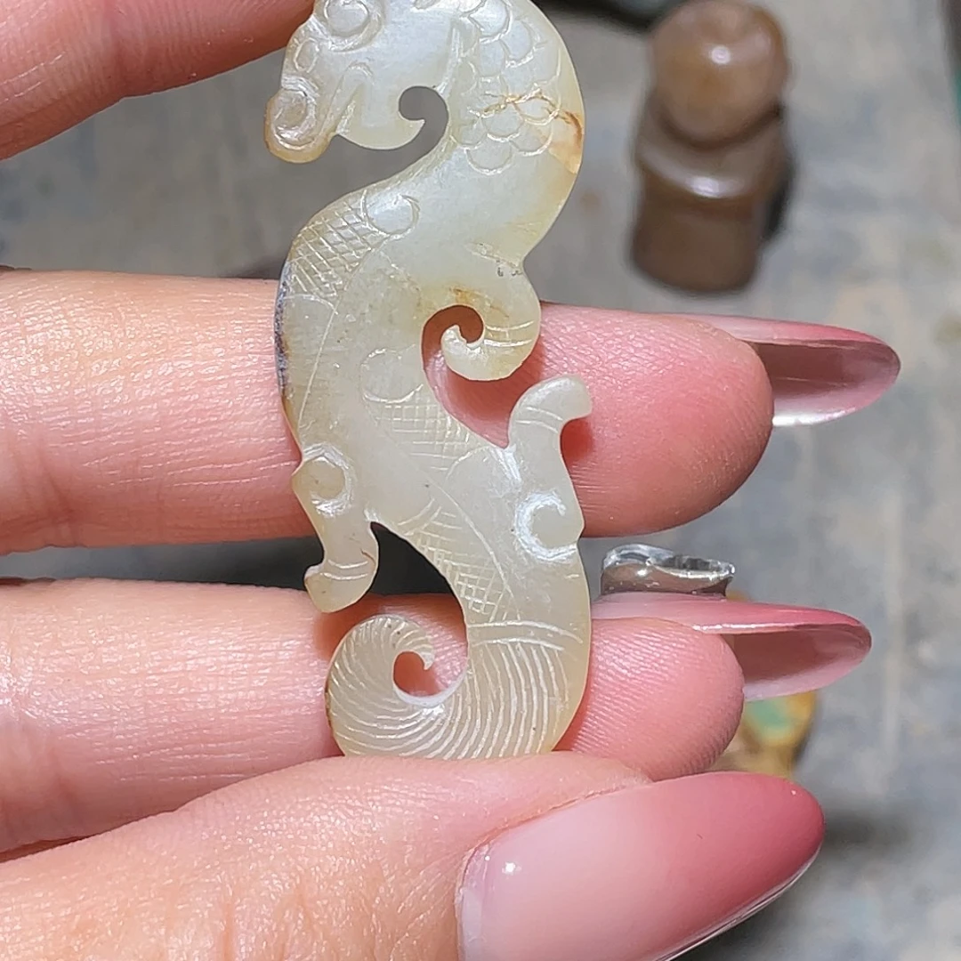 听***溪和田玉（糖玉）未镶嵌挂件
