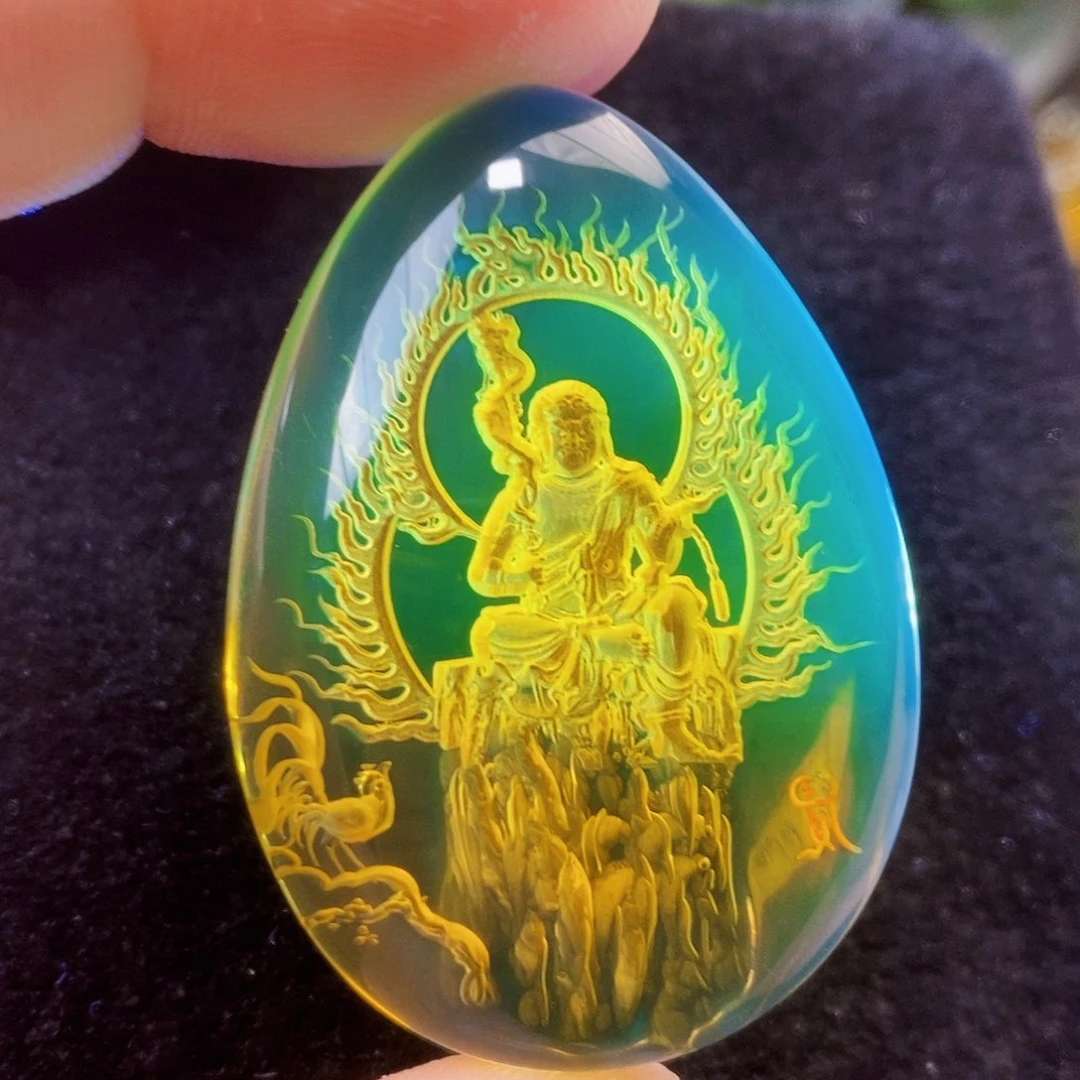 蓝珀未镶嵌吊坠(不含链)