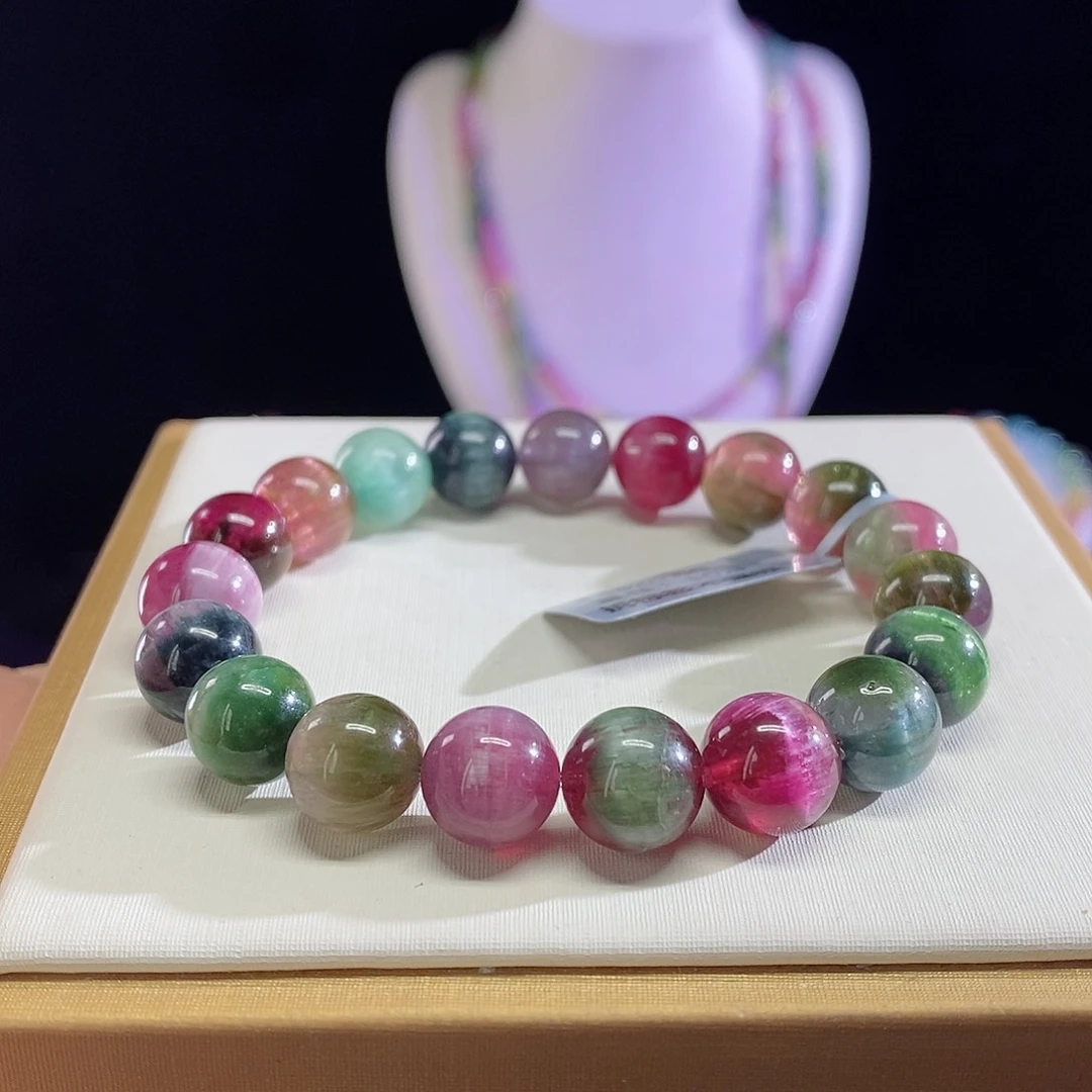 碧玺手链未镶嵌猫眼