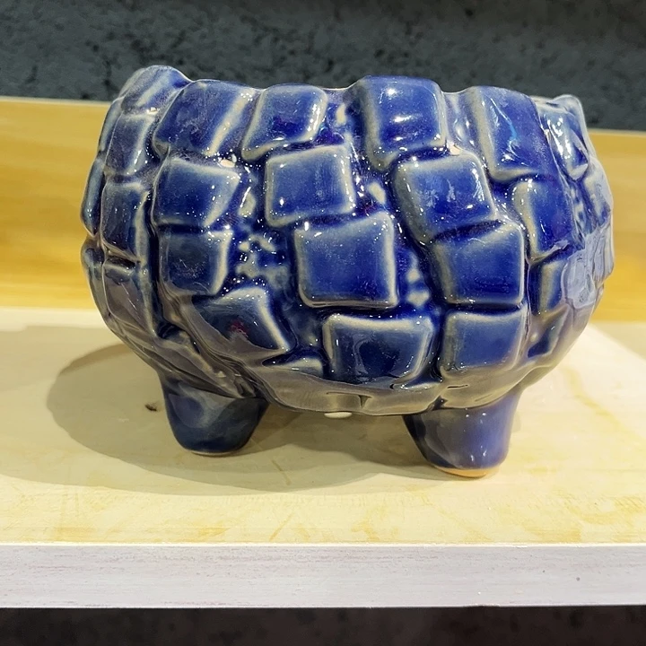 瓷片花盆多肉植物艺术品