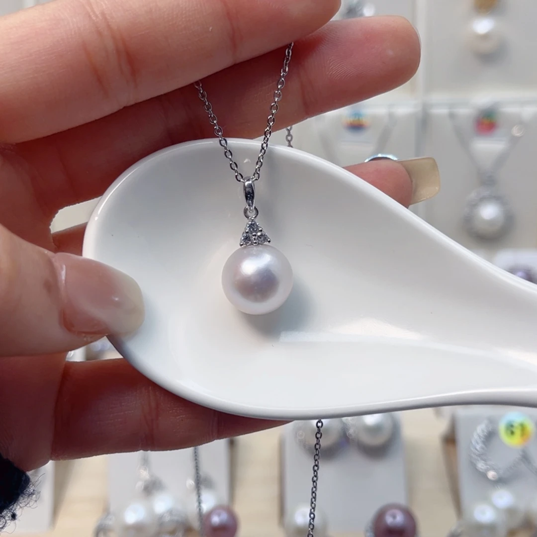 淡水珍珠颈饰银S925镶嵌
