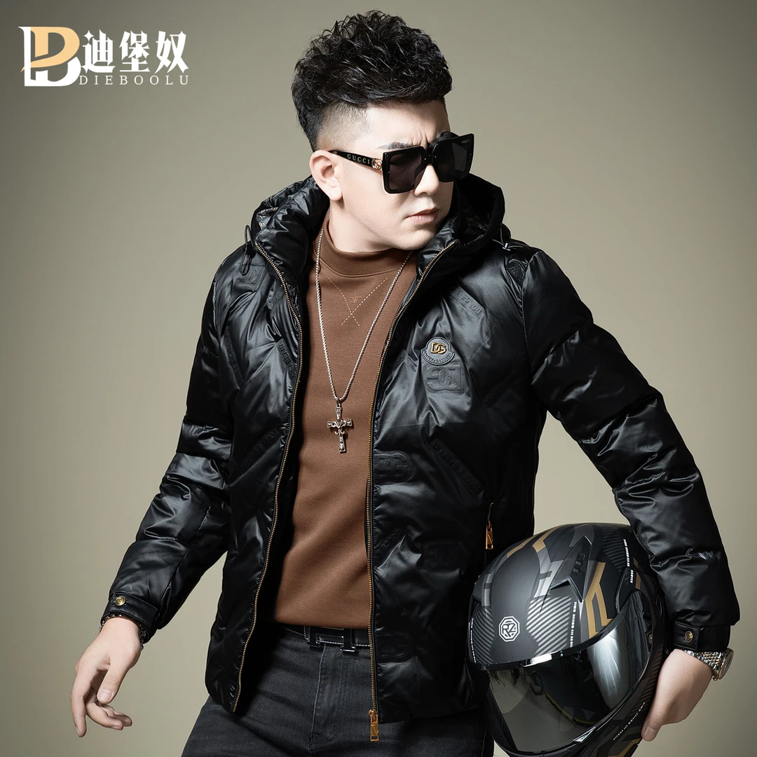 欧洲站男士羽绒服新款冬季羽绒外套男装男款冬款保暖防寒服男潮