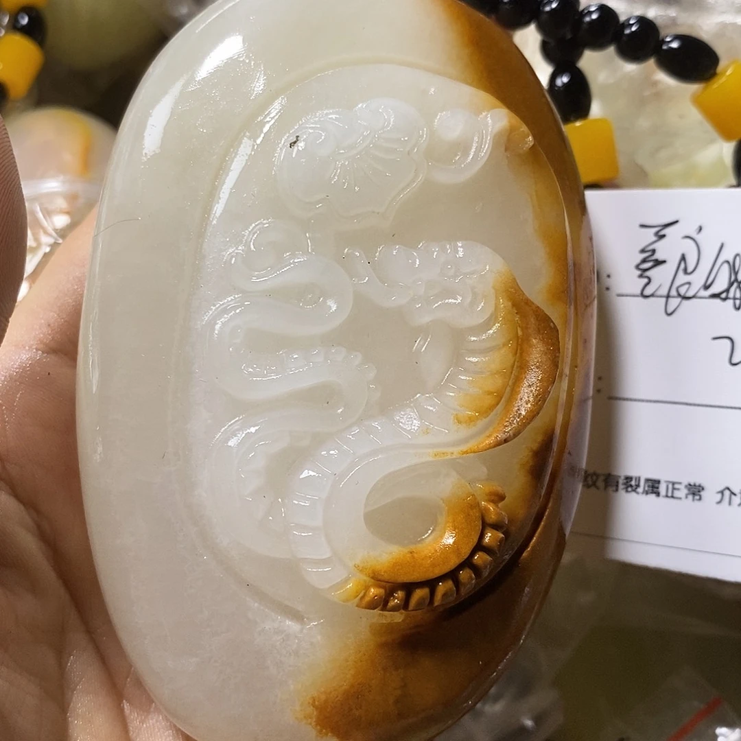 石材善**你古青石手把件