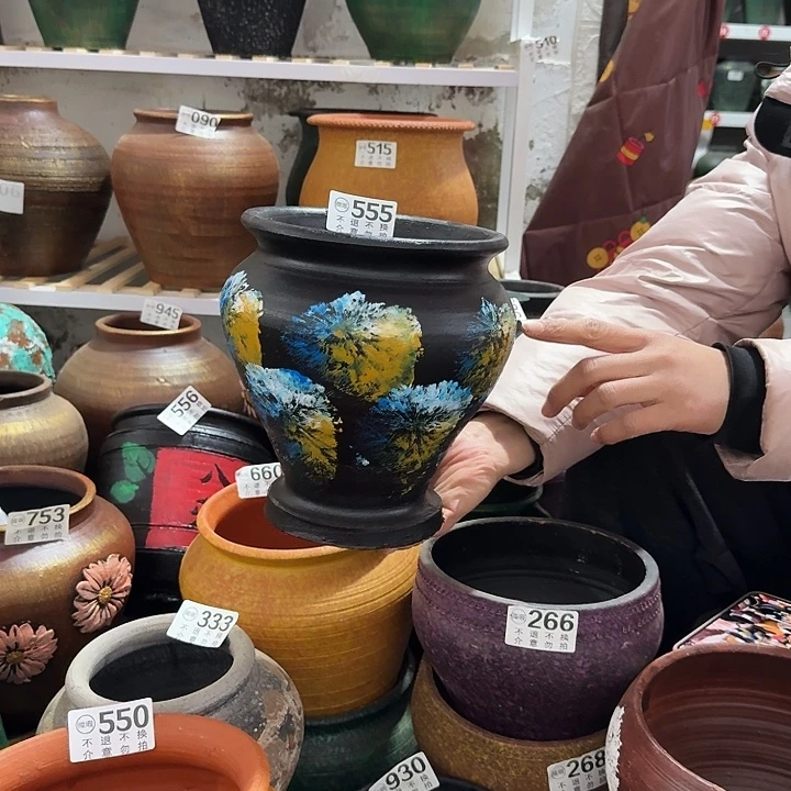 瑕疵彩绘鱼尾555高度20口径17