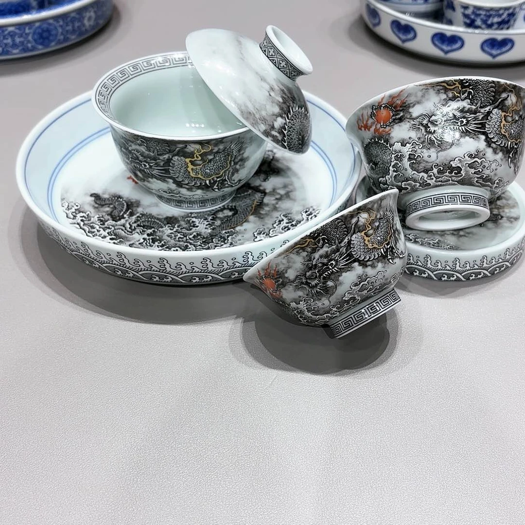 盖碗✨****。景德镇高温茶具