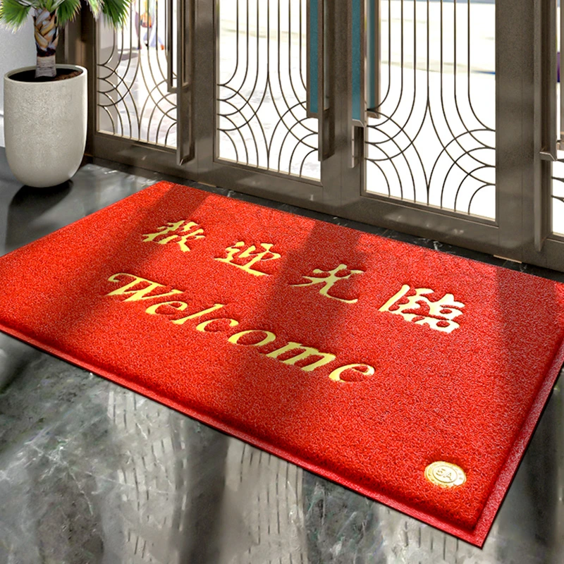大江入户门垫地垫迎宾垫商用商场公司门口丝圈防滑垫红色进门垫子