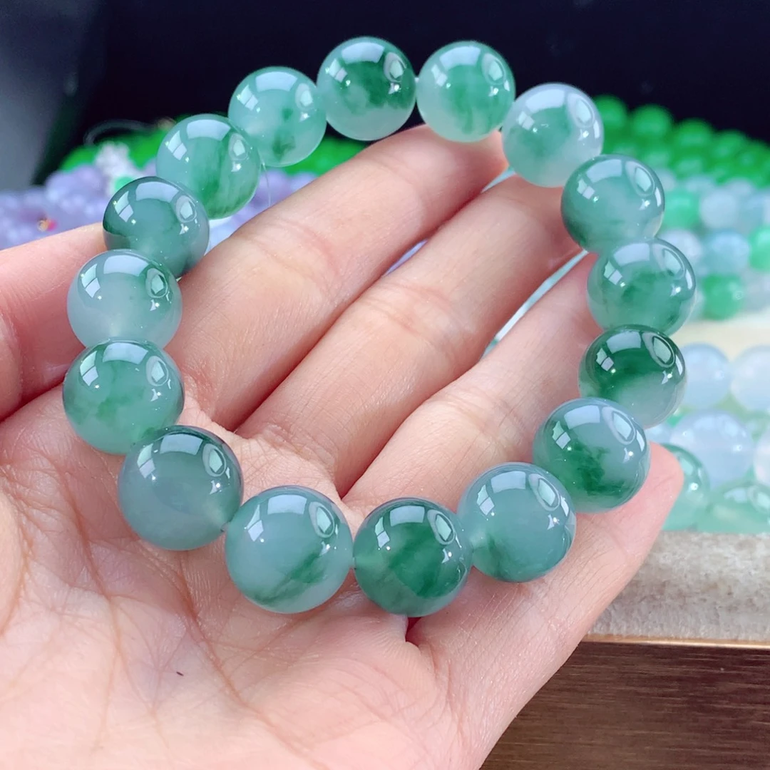 翡翠手链未镶嵌缅甸天然翡翠A货