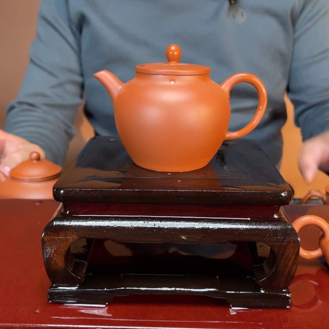 茶壶紫砂高端生砂朱泥平盖壶
