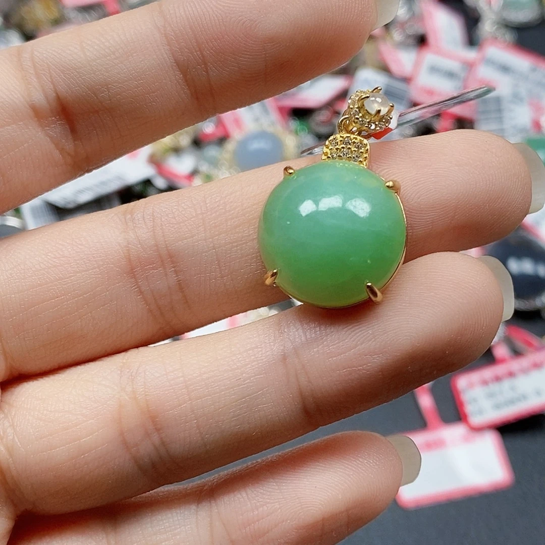 翡翠银S925镶嵌戒指