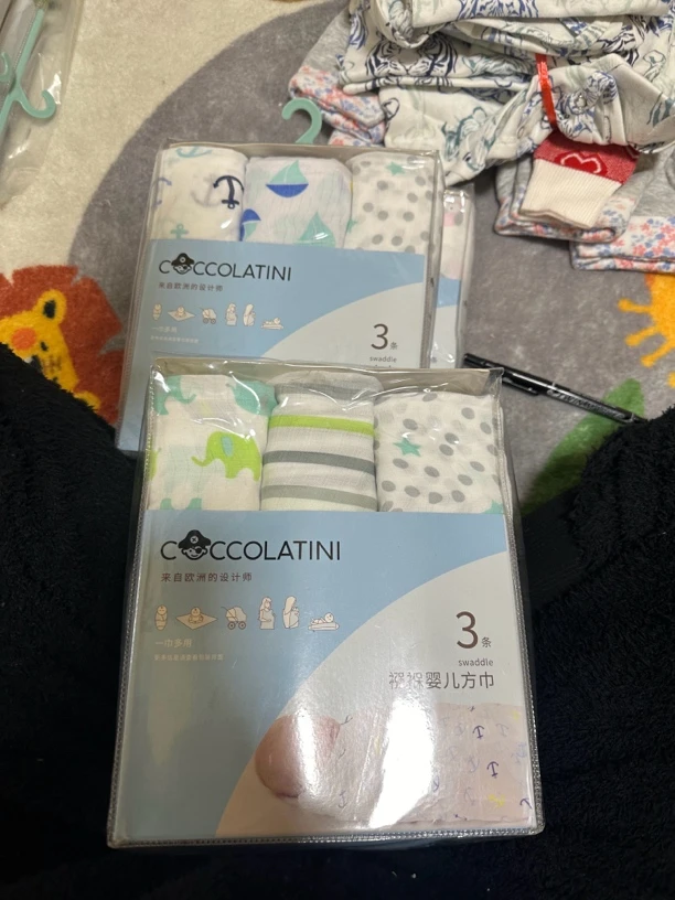 三条装纱布儿童包巾