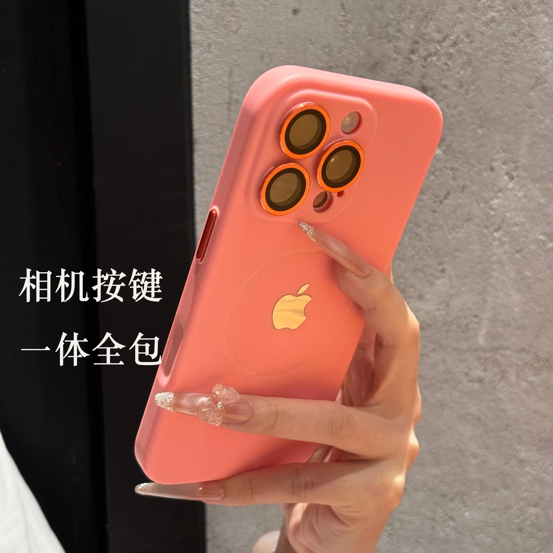 全包一体按键适用苹果16手机壳16promax液态硅胶15镜头14/13磁吸