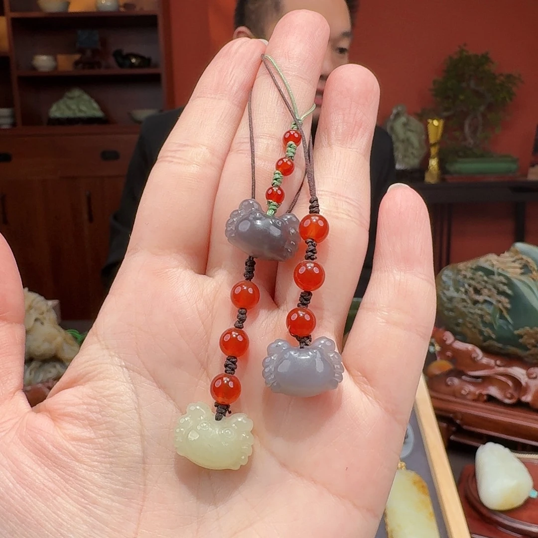 和田玉未镶嵌手机链多样性发货 拍一发一