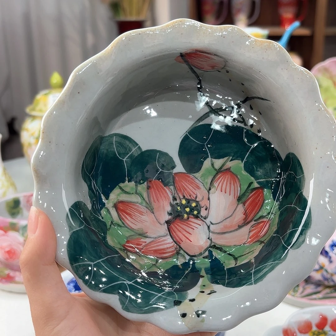 景德镇手绘高温釉下彩陶瓷茶具