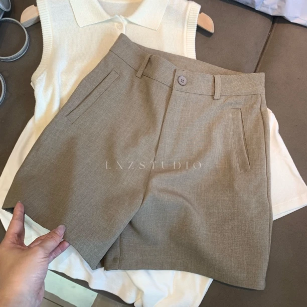 小小吱《随性短裤》夏季高腰休闲短裤