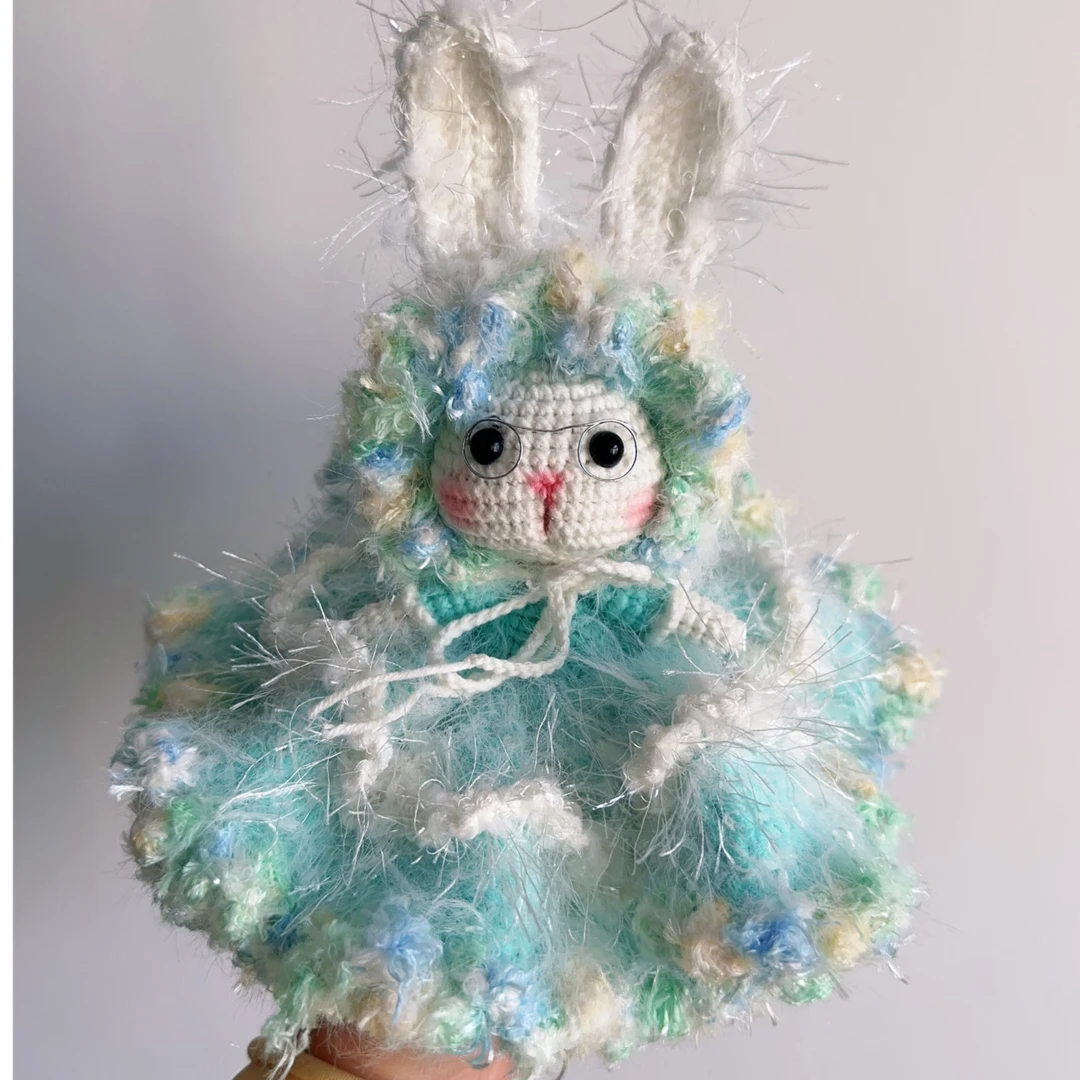 成品 糖糖兔摆件玩偶成品 毛线手工钩织 成品