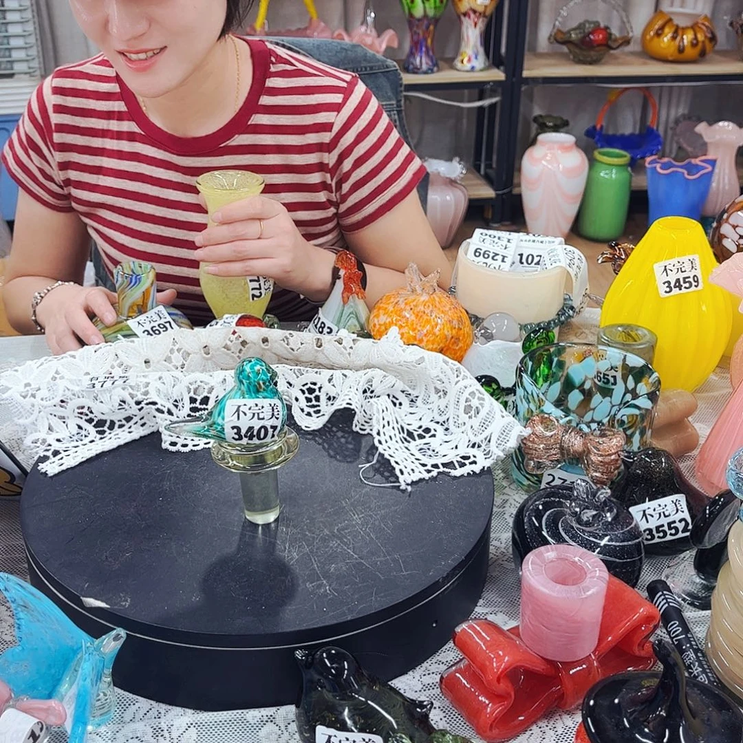 3407瓶塞不完美 家悦琉璃工艺品随机发