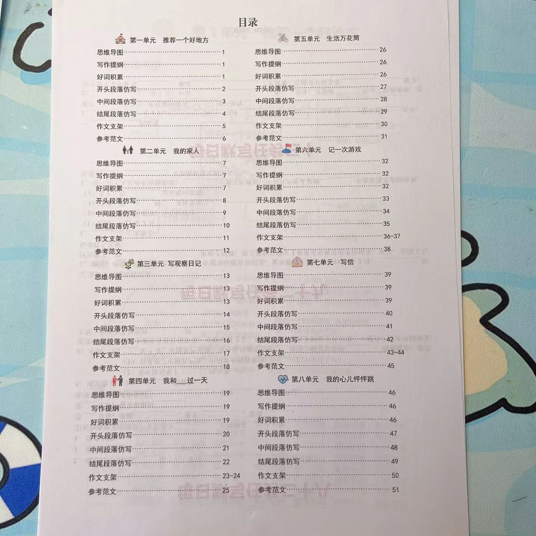 2025秋季新版四年级上册语文4年级上单元作文训练-答案