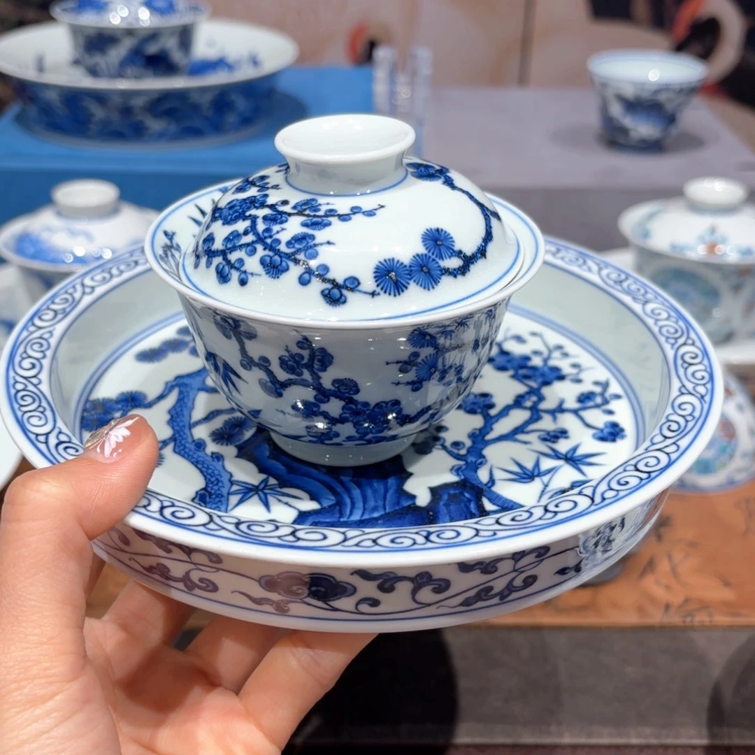 瓷片手工手绘陶瓷茶具