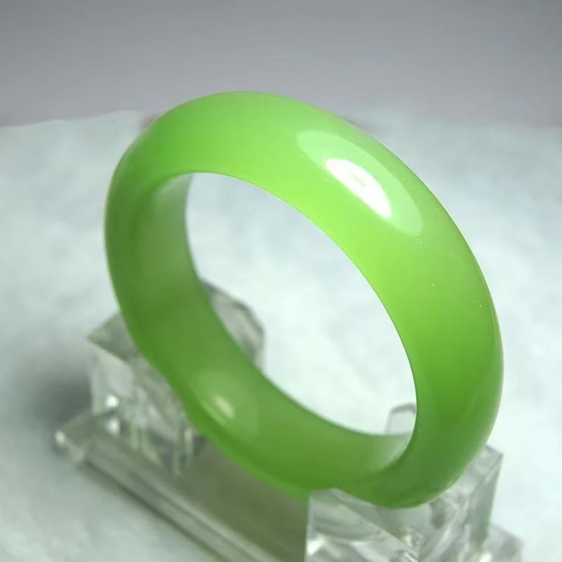 加厚手镯苹果绿高颜值手镯女款旺夫送妈妈送女友中国风