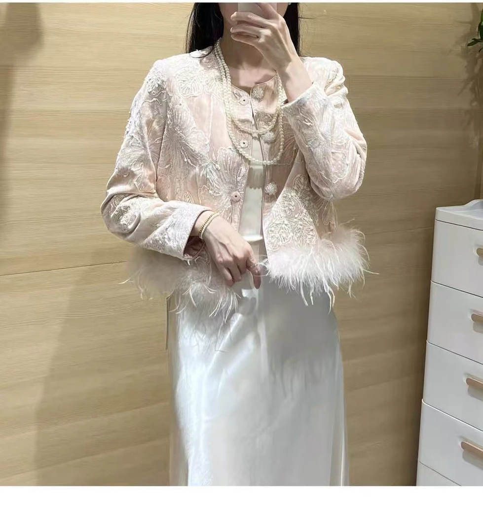 短外套法式重工常规款秋季长袖常规女厚款设计师气质中国风