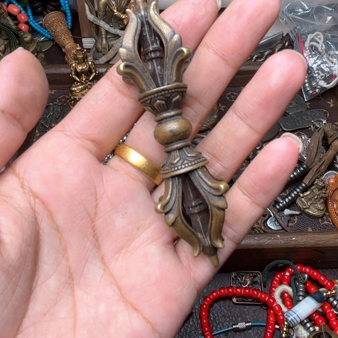 铜星月菩提吊坠项链