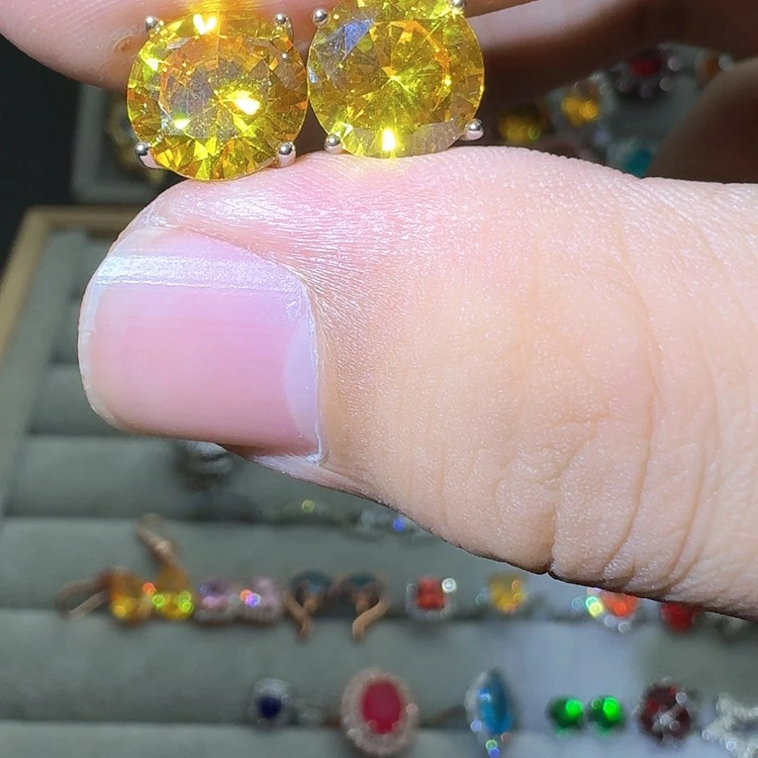 绿水晶戒指银S925镶嵌