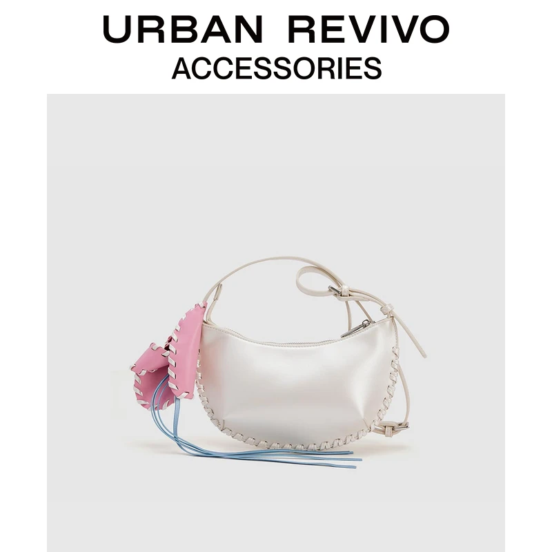 URBAN REVIVO2025春季新款女士花朵装饰单肩斜挎包UAYB50029