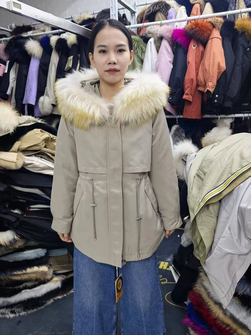 福利后飘带款女装派克服时尚百搭