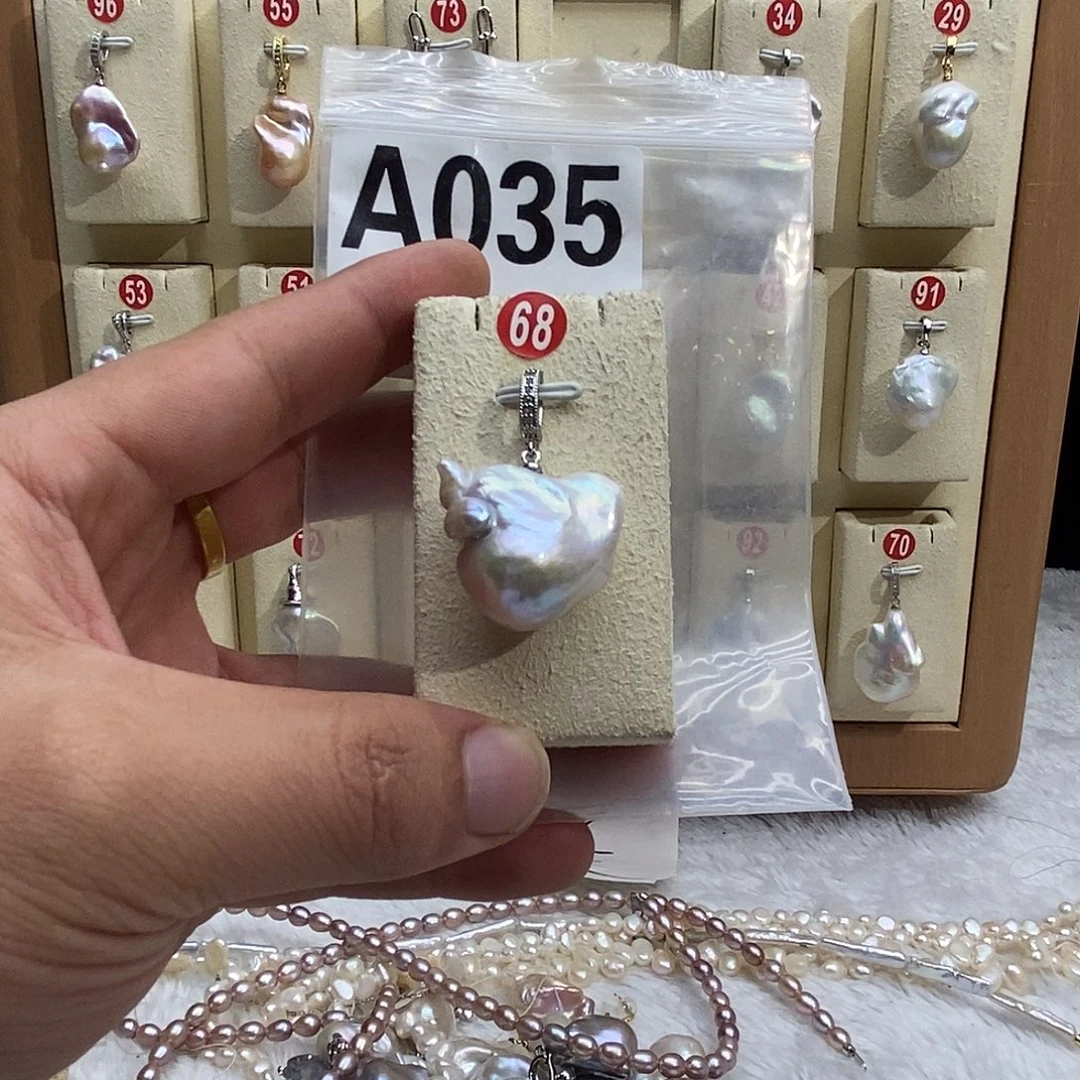 淡水珍珠银S925镶嵌颈饰