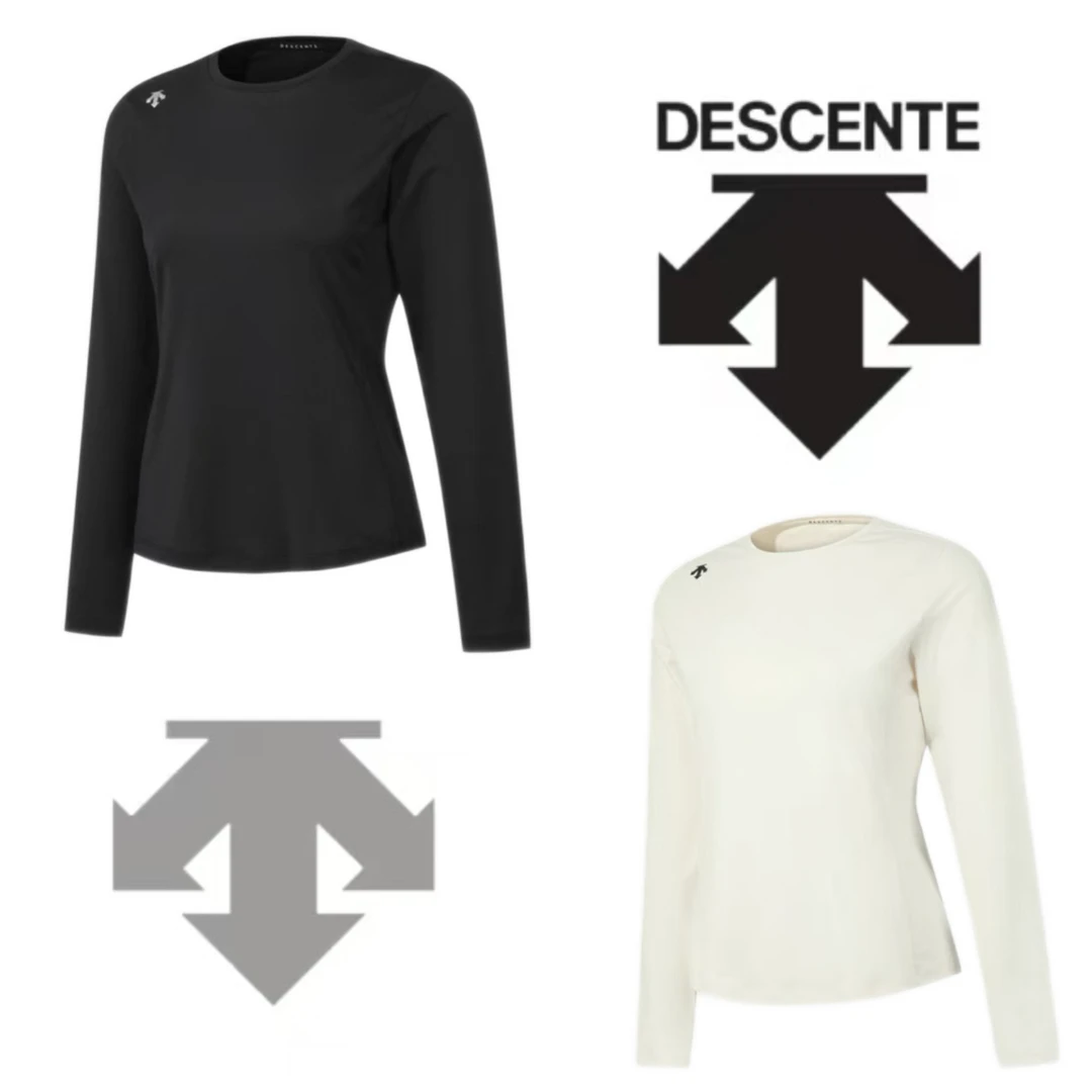 DESCENTE/迪桑特 女款25年新款圆领长袖T恤纯色百搭修身打底衫T恤