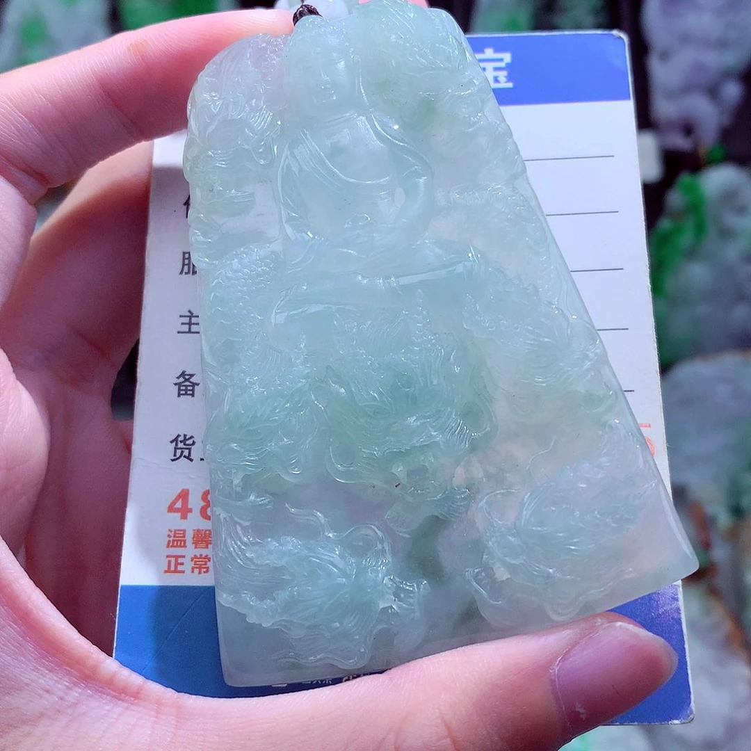 翡翠未镶嵌颈饰天然