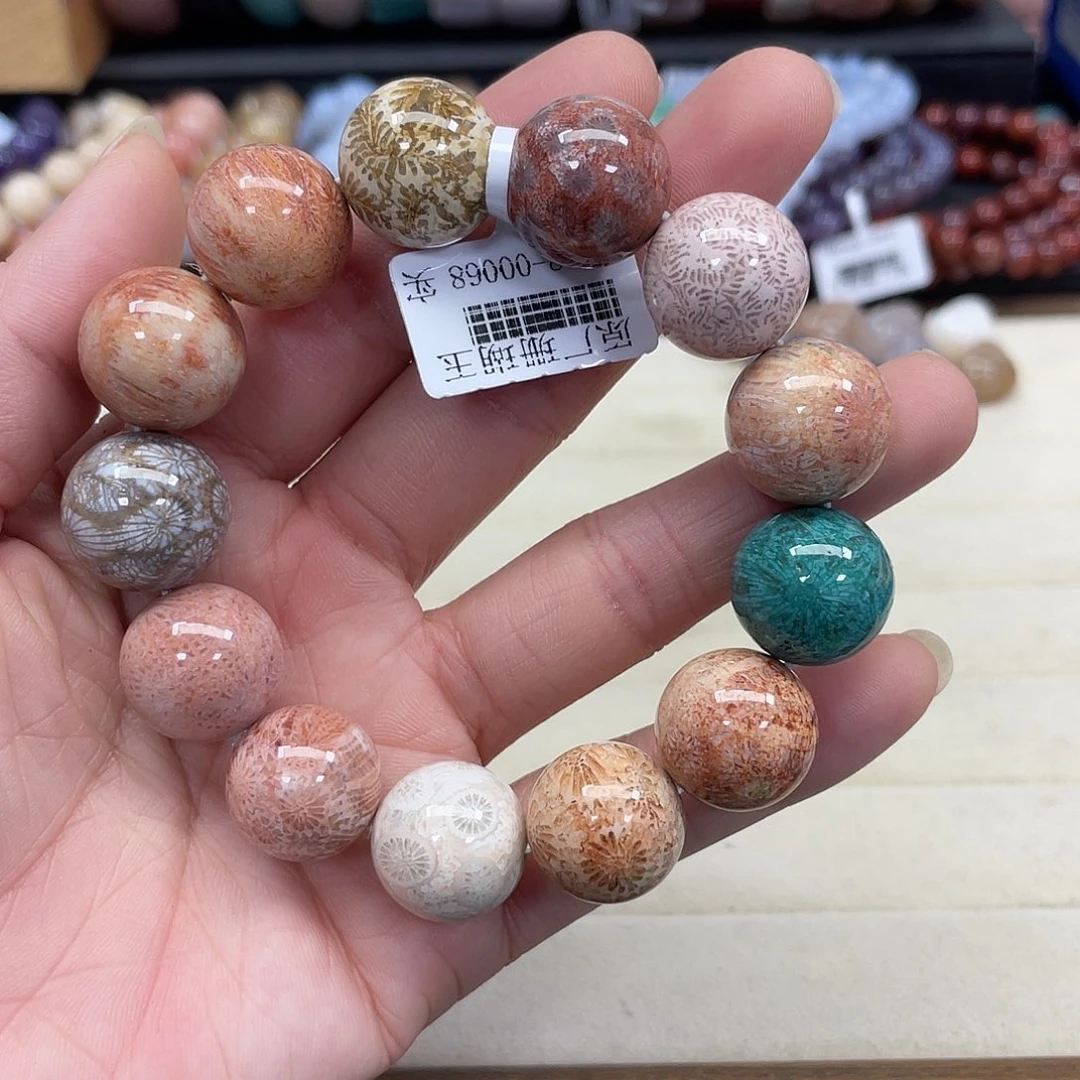 未镶嵌手串硅化珊瑚（珊瑚玉）306