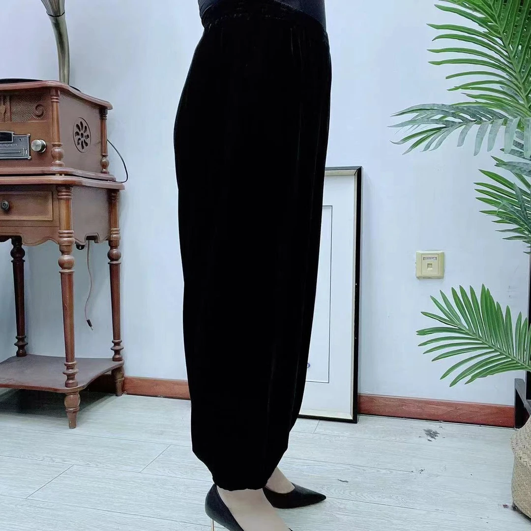 桑蚕丝小脚裤88A9008老爹裤