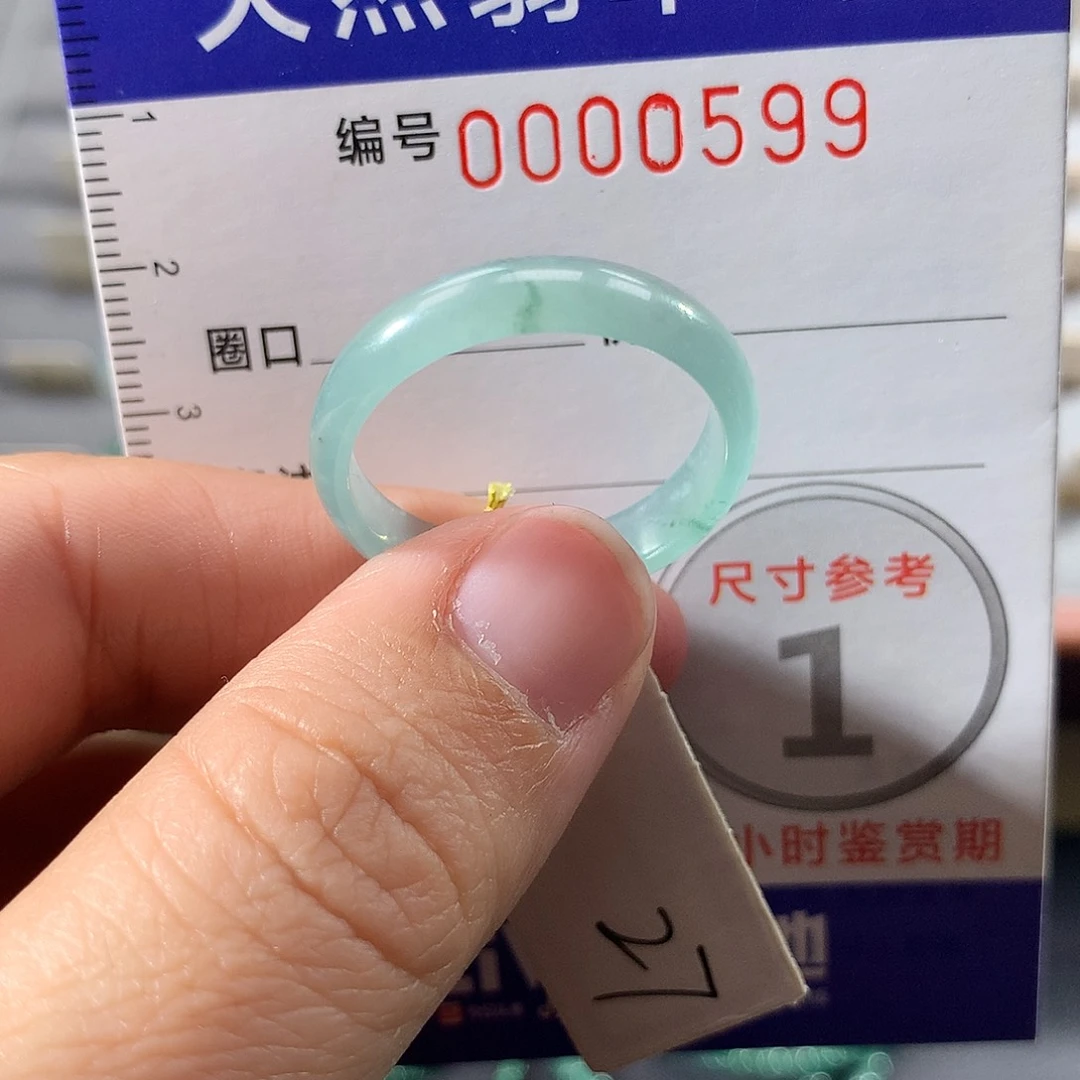 翡翠未镶嵌戒指27号