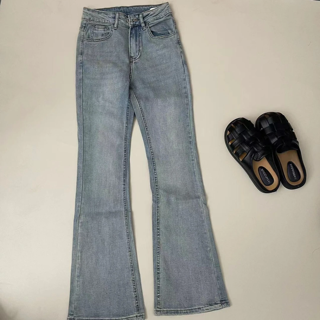 《姚家优麦汇》KH66230-1春夏款水洗牛仔裤显瘦百搭新款裤子